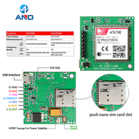 Module 4G LTE Cat 1 A7670E avec emplacement pour carte Nano SIM, compatible 4G mondial et 2G Nano SIM, prêt pour l'IoT industriel