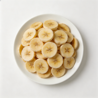 Marque privée - Chips de banane croustillantes frites sous vide - Tranches de banane biologiques sucrées pour une collation saine