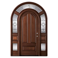 Nouveaux Designs Arche Cadre Intérieur Porte Arrondie En Bois Massif Portes Peintes En Bois QD-137