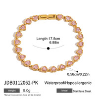 Armbandjes voor mijn zielgenaarse, cadeau voor vrouwen, roestvrijstalen hartjesarmbandjes, Valentijns- en kerstcadeau met kaartjesdoosje, Hainon