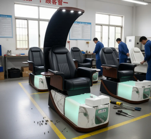 เก้าอี้นวดทำเล็บเท้าสปาหรูหรา ระบบอ่างน้ำวนไร้ท่อ ปรับระดับได้ พร้อมระบบนวดไฟฟ้า วัสดุ PU ดีไซน์ทันสมัย - Product Image 4