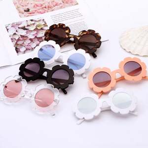 Lunettes de soleil vintage 2020 pour bébés garçons et filles, protection UV400, lunettes rondes pour enfants, lunettes de soleil en forme de fleur pour enfants - Product Image 5