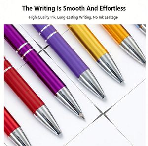 Stylo bille promotionnel multicolore en métal avec logo personnalisé imprimé, vente en gros, cadeau d'affaires, stylo pour usage de bureau - Product Image 6