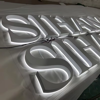 Huruf Akrilik Mini Bercahaya untuk Kantor, Papan Nama Saluran Pencahayaan 3D dengan Lampu LED untuk Pintu Perusahaan Mobil, Toko