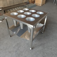 Table de saignée en acier inoxydable pour volailles, support d'abattage de poulets, plan de travail pour l'abattage et le traitement de la volaille en abattoir