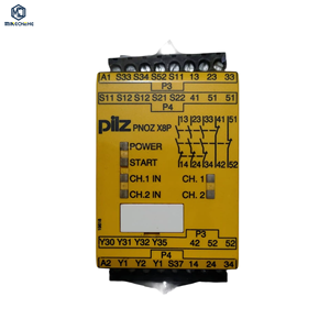 Module de commande de relais de sécurité X8P, dispositif de commutation de sécurité pour circuit d'arrêt d'urgence pour machines automatisées - Product Image 1