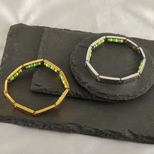 Joyería personalizada Religiosa Pulsera <span class=keywords><strong>de</strong></span> cuentas Pulsera <span class=keywords><strong>de</strong></span> eslabones Pulsera <span class=keywords><strong>de</strong></span> moda Cuentas coloridas Africanas India Poder Santería Pulsera - Product Image 5