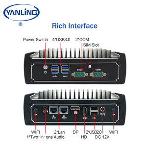 Super 8th génération core i7-8550u transformateurs 2 nic itx carte mère sans ventilateur mini <span class=keywords><strong>pc</strong></span> avec carte sim 3g module - Product Image 3