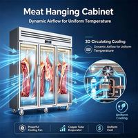 Vitrine Réfrigérée Verticale Ouverte à Température Unique pour Viande, Vente en Gros Usine à Prix Compétitif, Réfrigérateur Suspendu