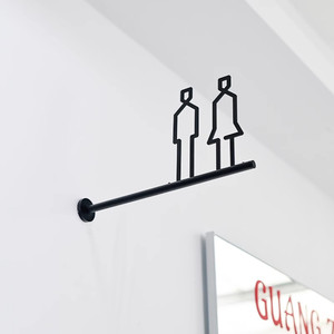 ป้าย<span class=keywords><strong>ห้องน้ำ</strong></span><span class=keywords><strong>ชาย</strong></span>หญิงแบบสร้างสรรค์ <span class=keywords><strong>โลโก้</strong></span>สามมิติ ป้ายประตูโลหะแบบแขวนข้างสำหรับ<span class=keywords><strong>ห้องน้ำ</strong></span>สาธารณะ พื้นผิวทาสี - Product Image 5