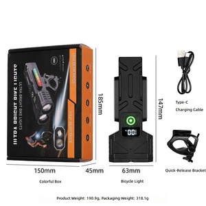 多功能 LED 自行车灯 USB 可充电 白色侧灯 7 种模式调光 IP65 防水 1300 流明/瓦 3-4 小时 4100K - Product Image 2