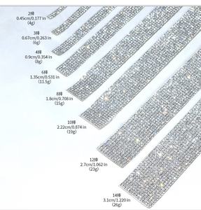 SINRONG 2-Row selotip kristal berlian buatan perekat otomatis kaca longgar untuk dekorasi kerajinan lembaran potong pita berlian berperekat - Product Image 5