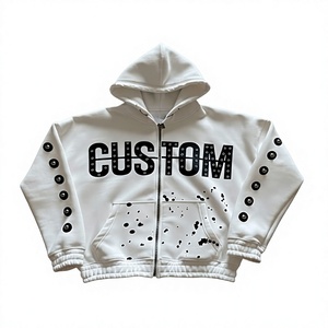 Sudadera con Capucha Personalizada al por Mayor, Estilo Vintage, de Algodón y Felpa, Corte Holgado para Boutiques de Ropa Masculina en EE. UU., con Logotipo Bordado - Product Image 3