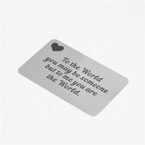 Yiwu Aceon Ví Thép Không Gỉ Chèn Món Quà Cá Nhân Hóa 85*54Mm Kích Thước Tùy Chỉnh Thẻ Tín Dụng Kích Thước CHA Món Quà Tag - Product Image 3