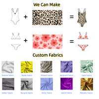 Badpakken voor dames op maat gemaakt door de fabrikant, high-rise crop top, contrastkleur, micro bikini set, hoge beenuitsnijding.