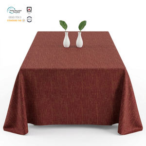 Nappe de table ronde en polyester jacquard floral de 90 pouces, de qualité supérieure, personnalisable, écologique, résistante aux plis, pour la restauration fine - Product Image 1