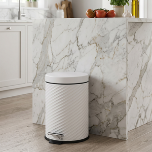 Lussuoso Cestino per Rifiuti da 3-30L per Interni, Bidone in Metallo per Rifiuti Alimentari con Pedale - Product Image 3
