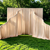 Arco de Fondo Curvo en Forma de S de Metal Color Marfil, Elegante y de Lujo, para Ceremonias Nupciales y Eventos de Graduación