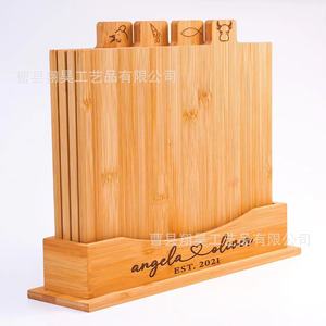Bamboo Cutting Board With Storage Rack Rectangle <b>Wooden</b> Multifunction Kitchen Fruit Vegetable Baby Food Chopping <b>Block</b> - Product Image 1