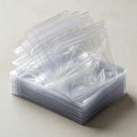 Sacs en plastique transparents refermables en PVC avec fermeture à glissière et adhésif pour l'emballage de bijoux et de montres