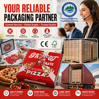Boîte à pizza en carton ondulé de qualité alimentaire avec logo personnalisé pour restaurant