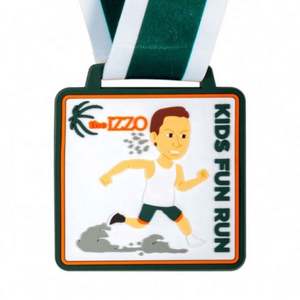 Medalla de Goma PVC con Cinta, Personalizada con Logotipo, Colorida, Divertida, para Niños, Premio de Carrera - Product Image 6