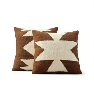 Luxury Boho Outdoor Kilim Wool Cushion <b>Cover</b> Hot Selling Unique Handwoven Decorative <b>Throw</b> Pillow with Vintage Pattern - Product Image 1