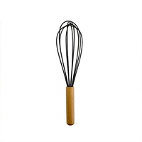 Lot de 12 ustensiles de cuisine en silicone écologiques avec manche en bois (cuillère, spatule, pince) et ensemble d'ustensiles de cuisson – Vente en gros