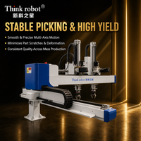 Bras manipulateur robotisé à 5 axes, entièrement servo, à double bras et double section, EUR5, stable, pour injection plastique et collaboration de préhension automatique