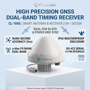 Récepteur de synchronisation GNSS multi-fréquence CoreLogic CL-1045, antenne intelligente, GPS multi-mode, Beidou, mise à jour du micrologiciel à distance 5ns - Product Image 1