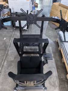 High Level Professional 6000 Series Racing Cockpit Triple Screen <b>TV</b> <b>Stand</b> Immersive Seat Assembly Kit Cutting - Product Image 5