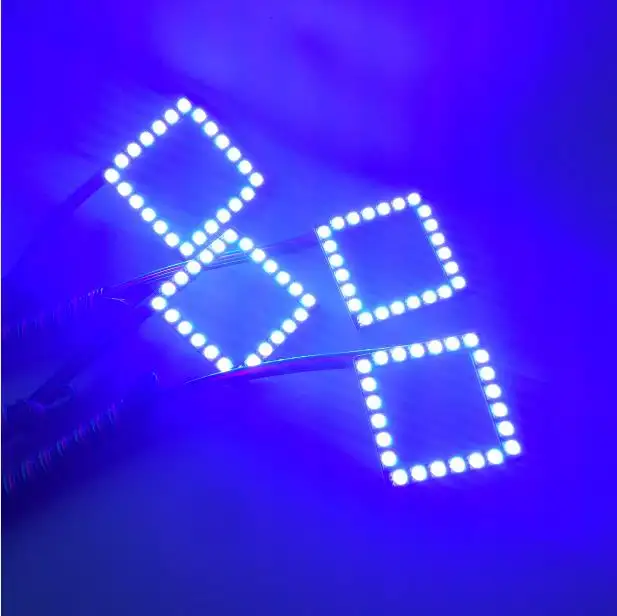 Custom Square LED 50mm * 50mm Off Road Work Light Cube LED Light Colorshift RGB 3x3 "Pods con anillos de Halo preconstruidos