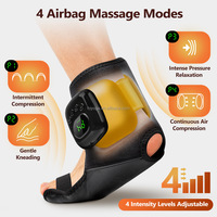 Appareil de massage thermique électrique transfrontalier à 4 vitesses avec coussinets d'air et fonction musicale pour les chevilles, les pieds et les semelles - Masseur électrique