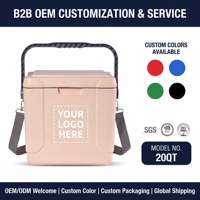 Réfrigérateur portable 20QT pour voiture, glacière de pique-nique extérieure, boîte de rangement alimentaire, glacière en plastique pour 30 canettes de cola