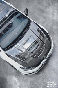 Pour Volkswagen <span class=keywords><strong>Golf</strong></span> 7 MK7 MK7.5 2014-2019, véritable fibre de carbone, style CMST avec kit carrosserie en verre, capot avant <span class=keywords><strong>GTI</strong></span>/R - Product Image 4