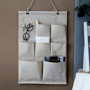 Organisateur mural polyvalent en tissu, 12 poches, sac suspendu en tissu mat pour cuisine et salle de bain - Product Image 2