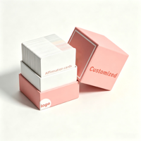 Ensemble de cartes d'affirmation OEM de qualité supérieure avec boîte cadeau, impression couleur UV, motif personnalisé, papier couché lisse pour usage quotidien