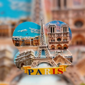 Magneti da Frigo 3D in Resina con Rilievo, Souvenir Turistici di Parigi, <span class=keywords><strong>Giappone</strong></span>, Germania, Gran Bretagna, Collezione di Magneti con Monumenti - Product Image 2