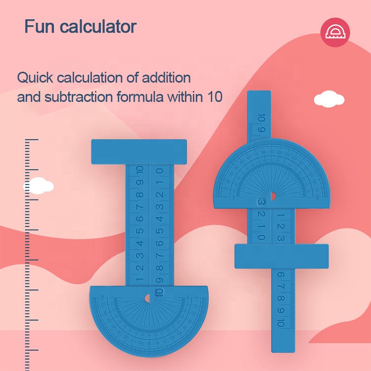 Новейший дизайн Детские углы измерения 5 в 1 Многофункциональные цветные линейки