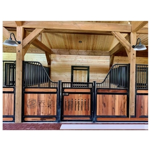 Cadre en acier galvanisé permanent personnalisé de 10 pieds Vente d'écuries de luxe Décalage préfabriqué pour chevaux et kits de grange pour chevaux - Product Image 1