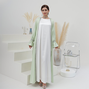 Abito Elegante e Modesto per Donne Bettergirl, Nuovo Abaya Musulmano con Pieghe, Vestito Nero per Donne di Dubai e Turchine - Product Image 4