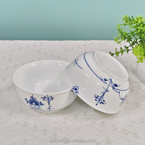 <b>Lace</b> 4.75-inch Rice Bowl Family Restaurant Banquet Gift Ceramic Round Double Bowl Soup Spoon - Product Image 2