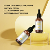 Sérum Visage Éclaircissant et Réparateur à la Vitamine C et à l'Acide Hyaluronique Anti-rides Hydratant Anti-âge Améliore la Pigmentation et les Ridules OBM