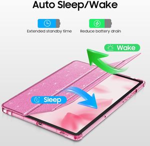 Coque arrière transparente à paillettes avec logo personnalisé étui antichoc pour tablette pour Samsung <span class=keywords><strong>Galaxy</strong></span> <span class=keywords><strong>Tab</strong></span> 11 pouces S10 Lite 2025 S9 Fe S9 11 S10 - Product Image 2