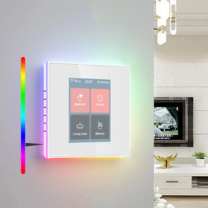Interruptor Táctil Inteligente LCD de 4 Canales LEDEAST L8-HS4, Control de Escenas y Cortinas con WiFi Tuya, Panel de Vidrio Templado para Estándar US/<span class=keywords><strong>ES</strong></span> - Product Image 3