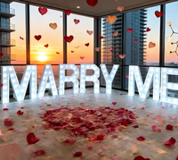 Lettres lumineuses LED en acier inoxydable en gros, 3ft, 4ft, 5ft, pour décorations de mariage intérieures, résistantes à l'eau et faciles à installer