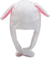 Chapeau de lapin mignon, chapeau de saut avec oreilles mobiles, Animal drôle en peluche, chapeaux pour enfant, cadeau