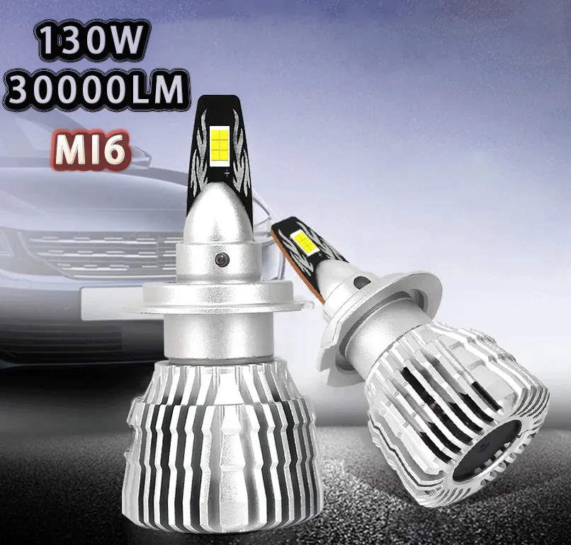 2023 New Mi6 130 Wát siêu Power Led Đèn Pha Bóng đèn H4 H7 H11 30000lm xe đèn pha Luces Led Para ô tô led Bulb Đối với xe