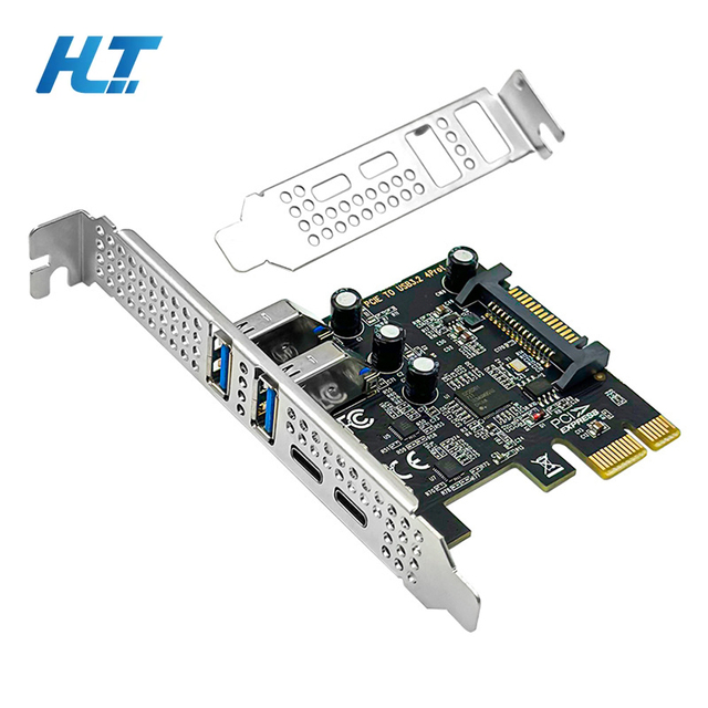 PCI-E to USB 3.2 Gen1 5Gbps Metal & PCB Expansion Card with 2 USB 3.1 & 2 Type-C Ports for Desktop Computers (In Stock)