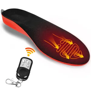 Smart Phone Control Winter Heated Shoe Inserts usb Charged Electric Insoles for Shoes Boot Keep Warm with Fur Foot Pads
